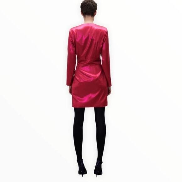 Zara Pink Fuchsia Dress Size Medium - Picture 11 of 15